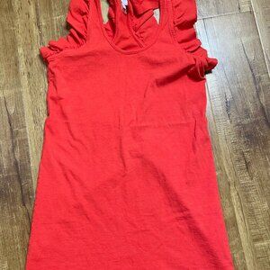 Womens current/elliot dress ruffles orange‎ size 1